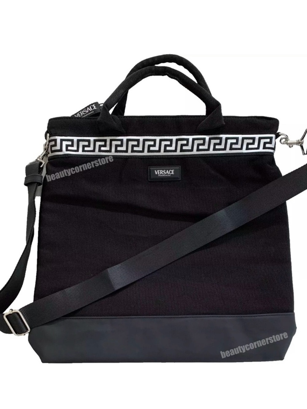 Versace Black Bag with Greek Key Design - Picture 4 of 4